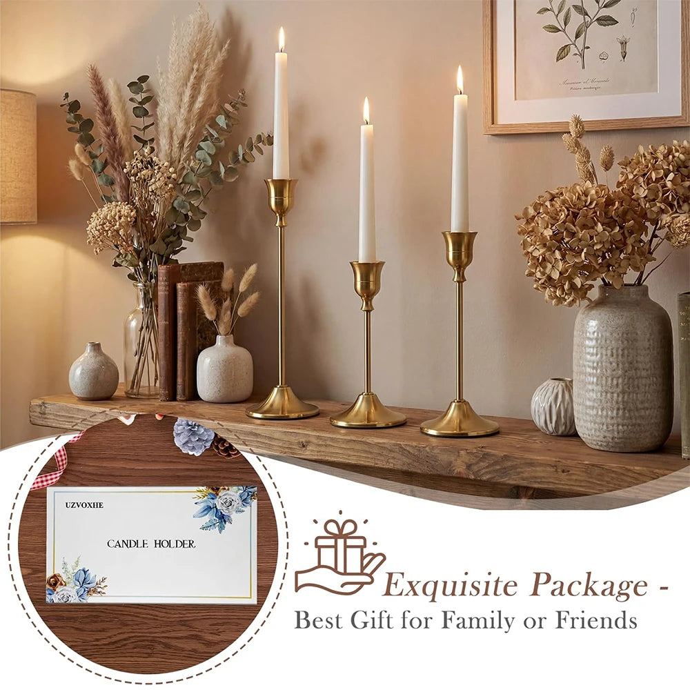 Gold Taper Candle Holders