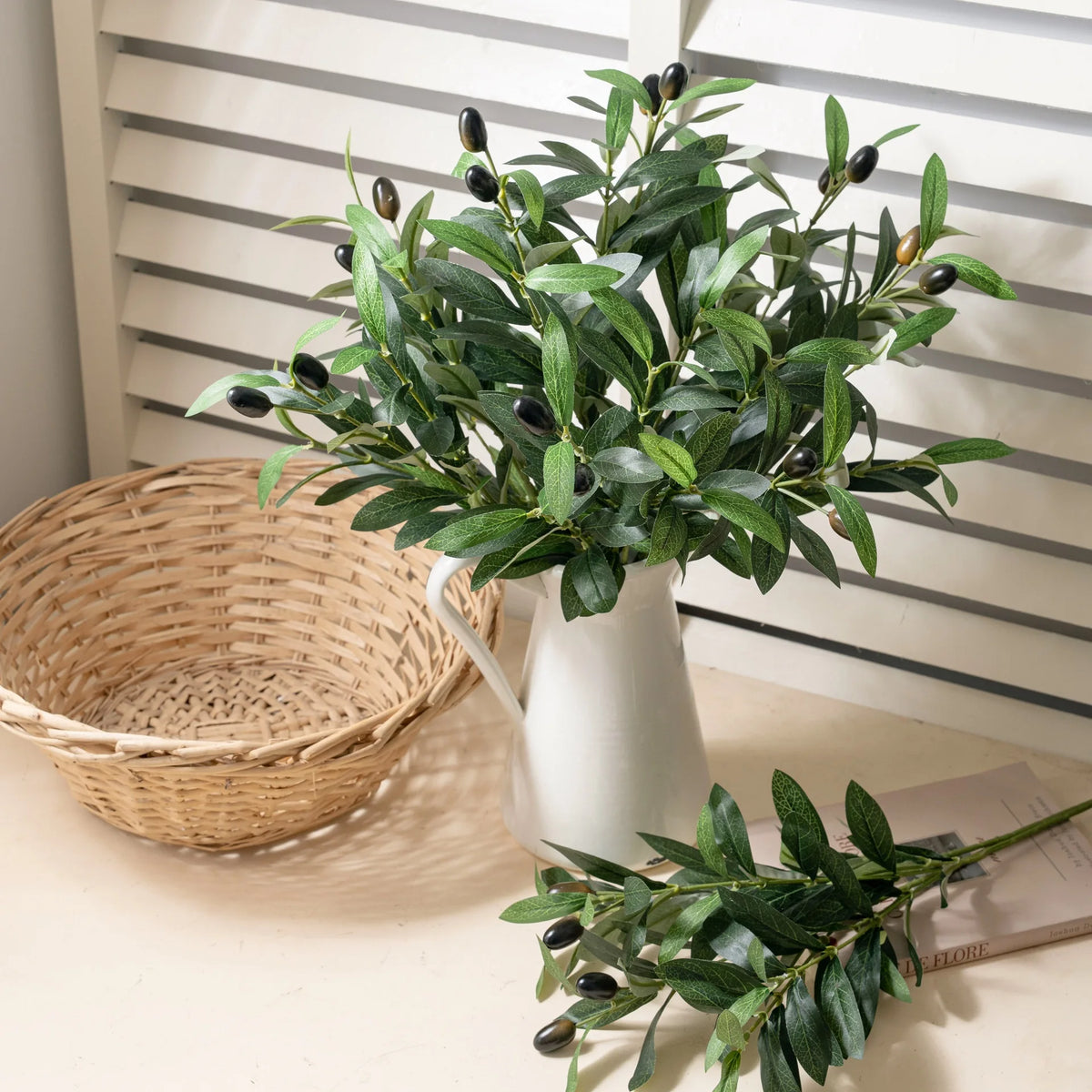 Faux Olive Branches, Set of 6