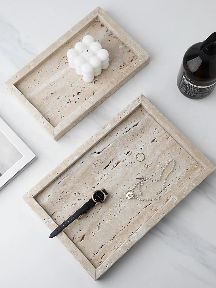 Travertine Catch-All Tray