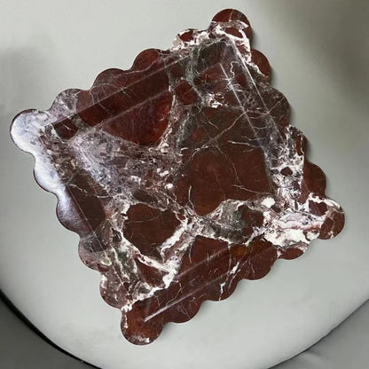 Scalloped Marble Dish