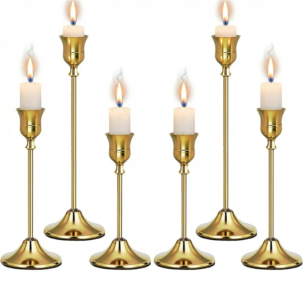 Gold Taper Candle Holders