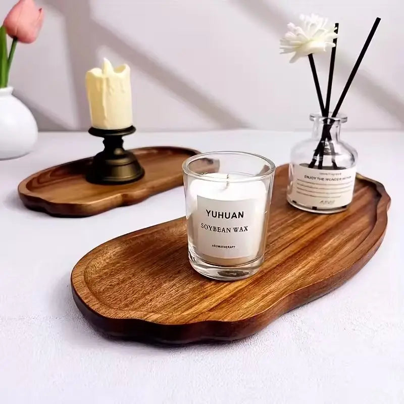 Acacia Candle Tray