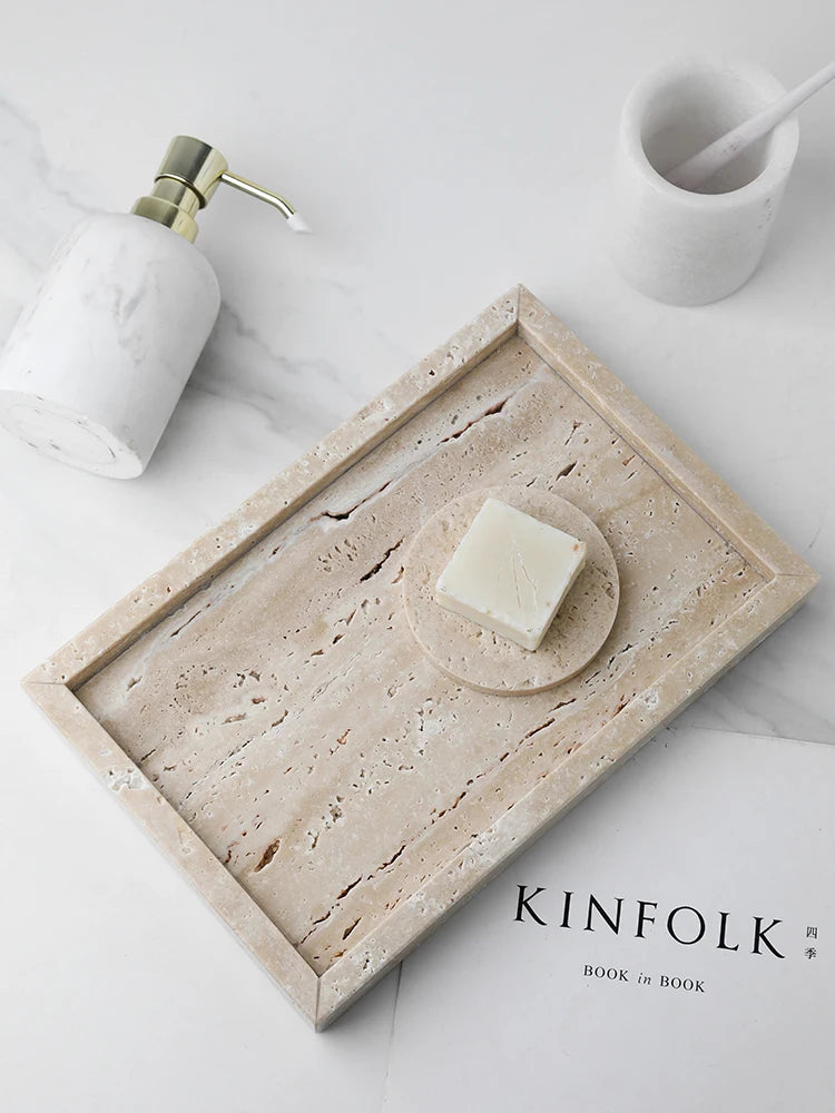 Travertine Catch-All Tray