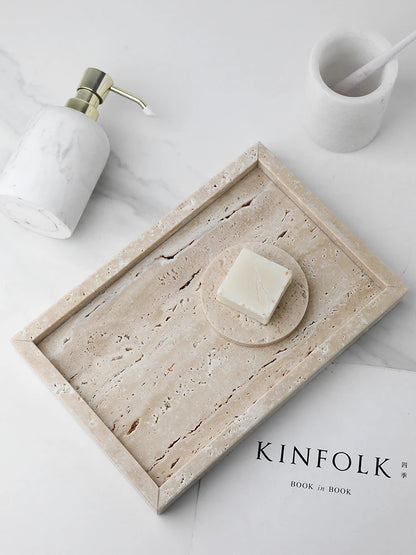 Travertine Catch-All Tray