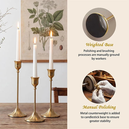 Gold Taper Candle Holders