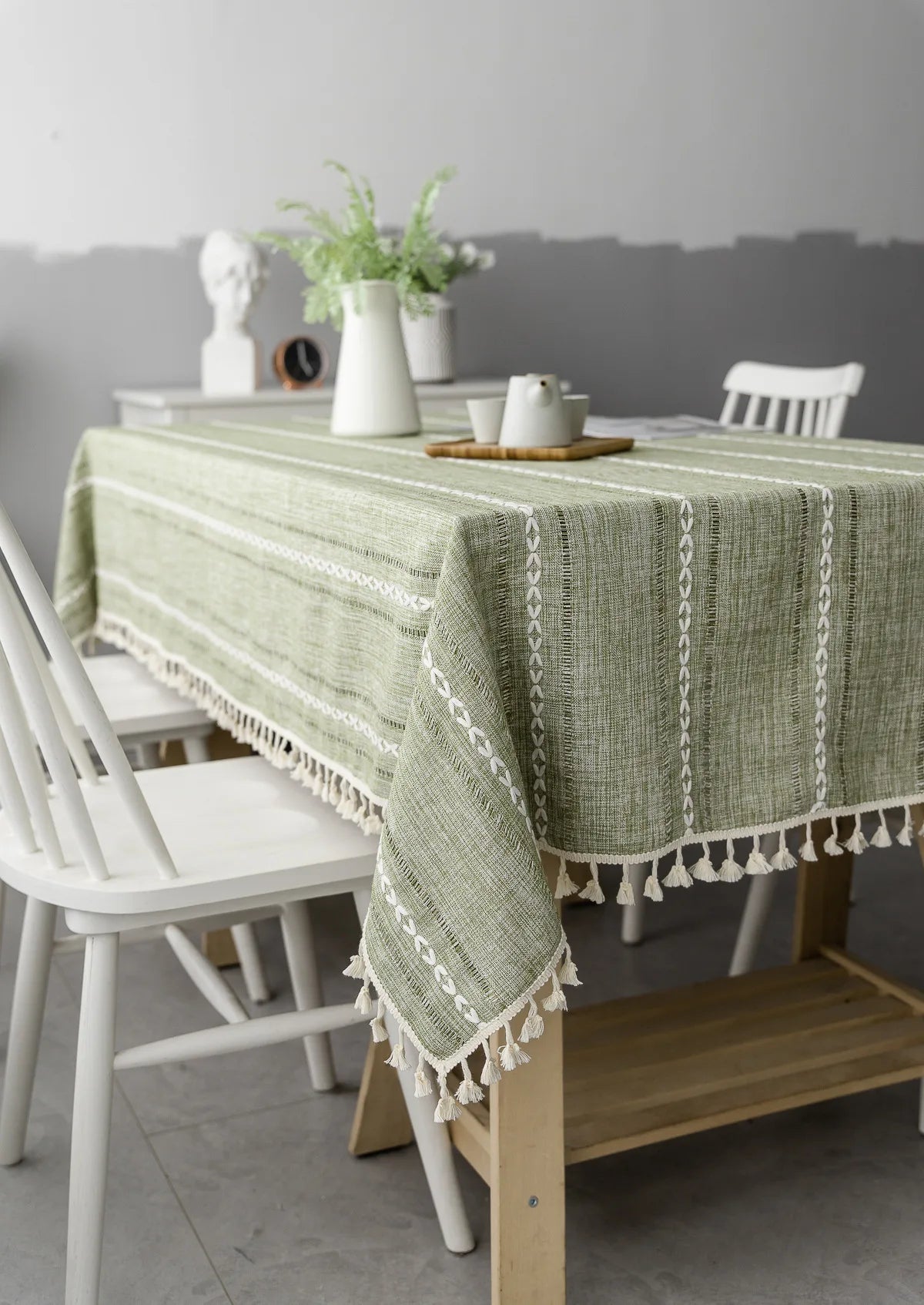 Striped Linen Tablecloth