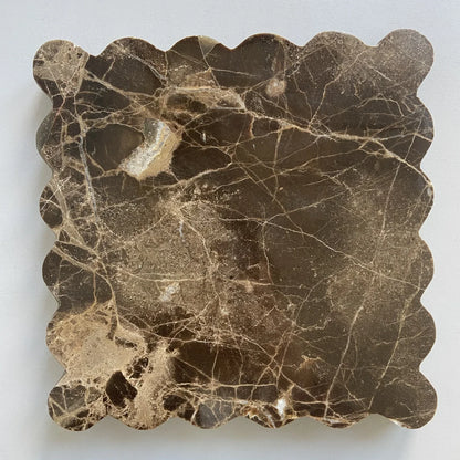 Scalloped Marble Dish
