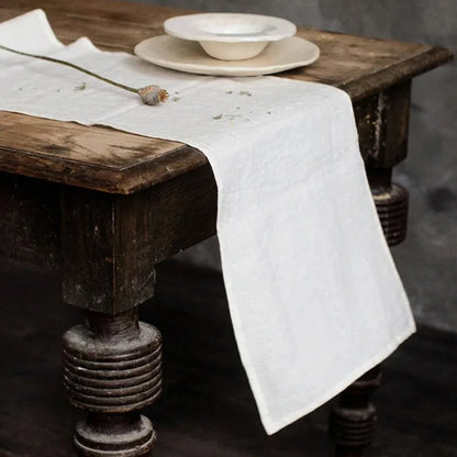 Stone-Washed Linen Table Runner