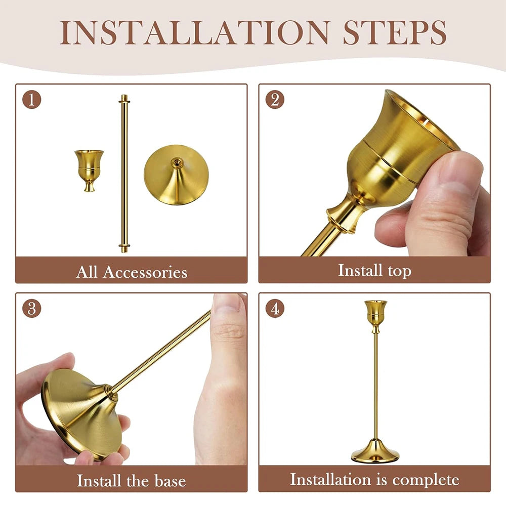 Gold Taper Candle Holders