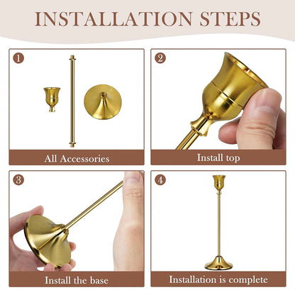 Gold Taper Candle Holders