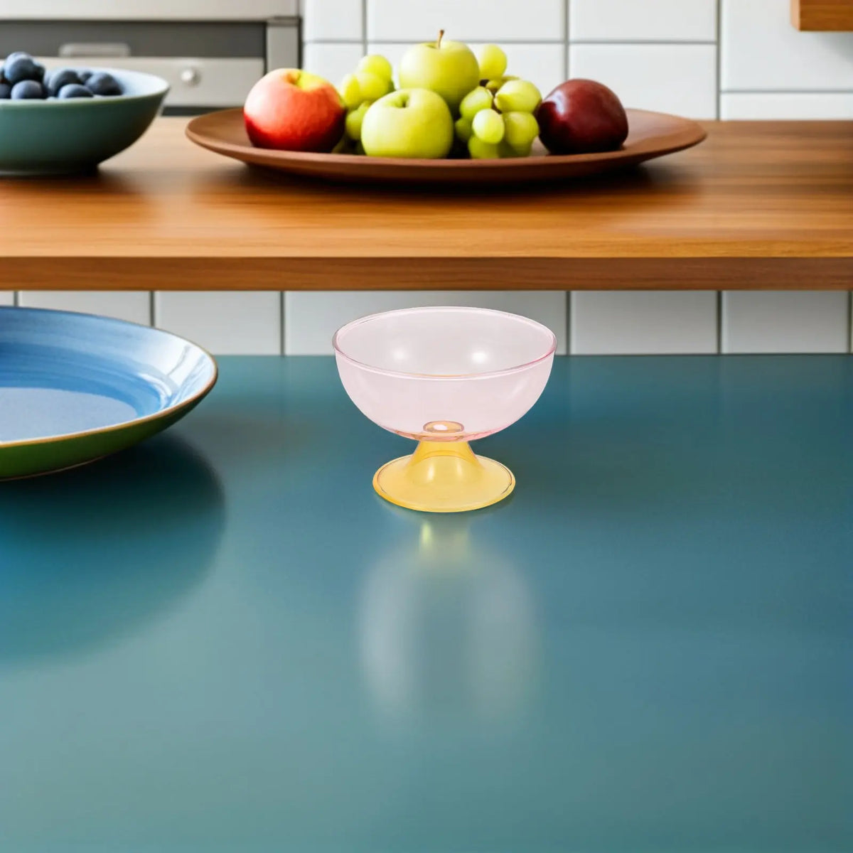 Footed Glass Serving Bowl