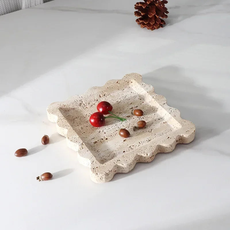 Scalloped Marble Dish