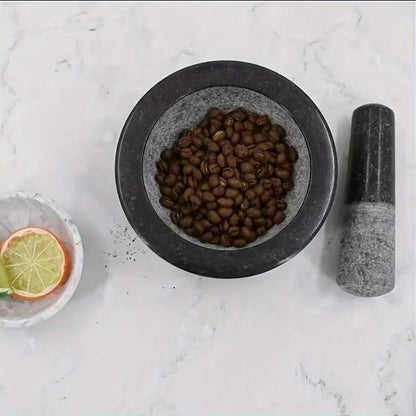 Polished Granite Mortar & Pestle