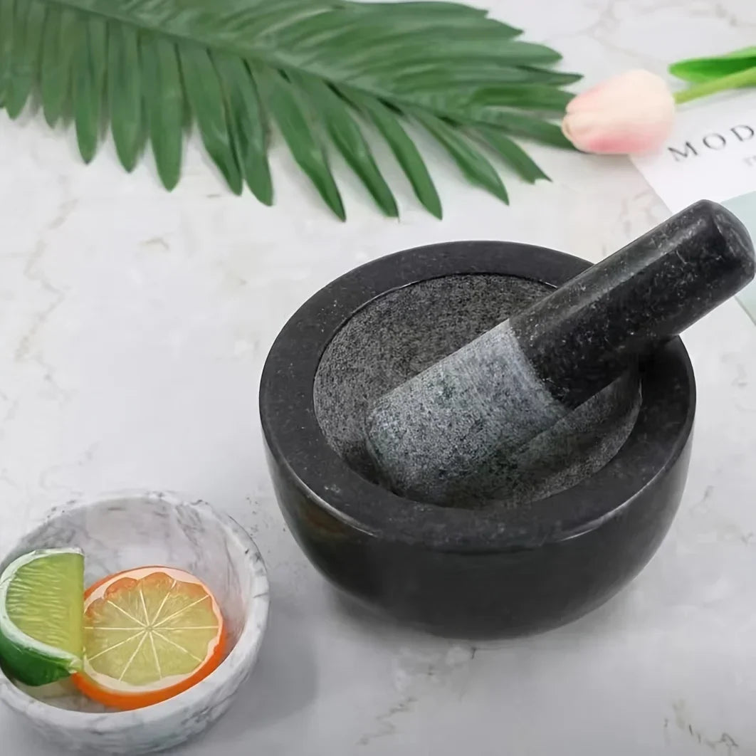 Polished Granite Mortar & Pestle