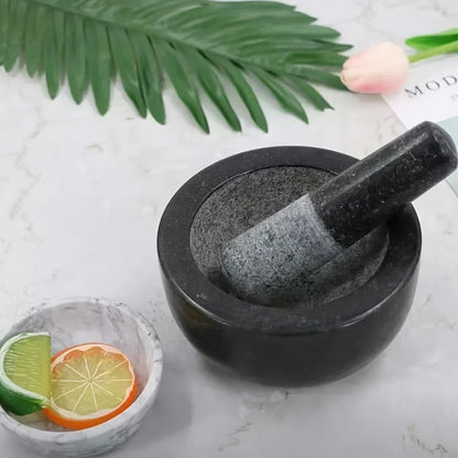 Polished Granite Mortar & Pestle
