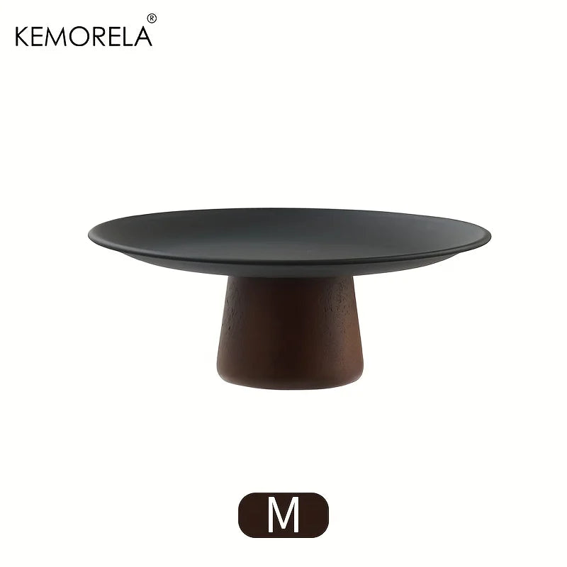 Footed Acacia Cake Stand