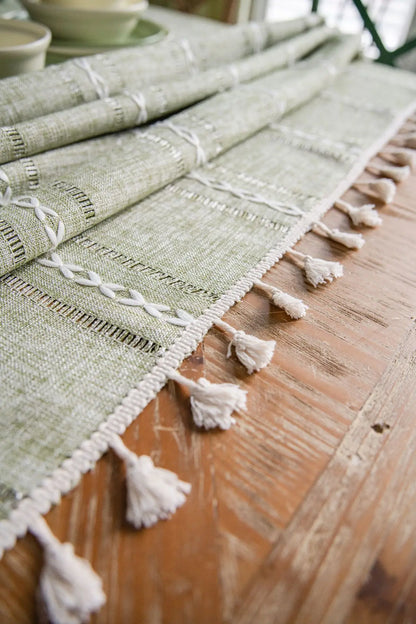 Striped Linen Tablecloth