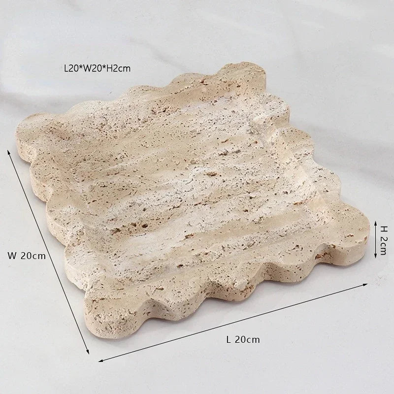 Scalloped Marble Dish