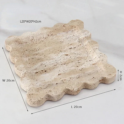 Scalloped Marble Dish