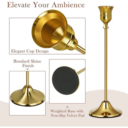 Gold Taper Candle Holders