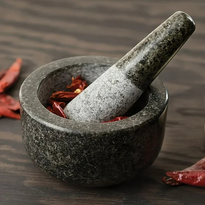 Polished Granite Mortar & Pestle