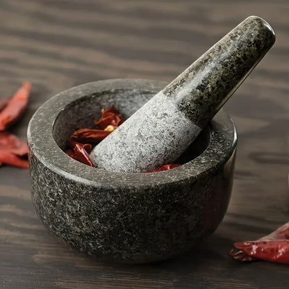 Polished Granite Mortar & Pestle