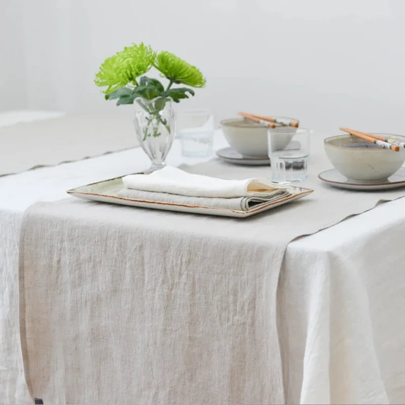 Stone-Washed Linen Table Runner