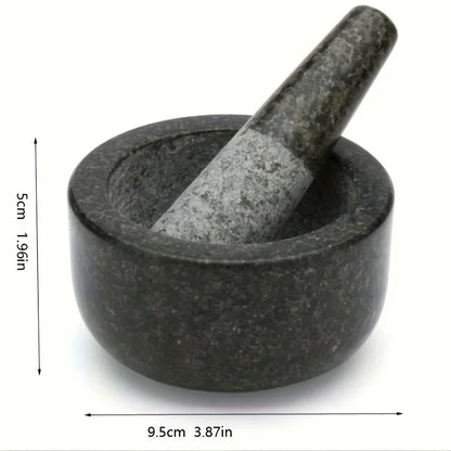 Polished Granite Mortar & Pestle