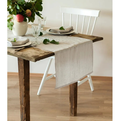 Stone-Washed Linen Table Runner