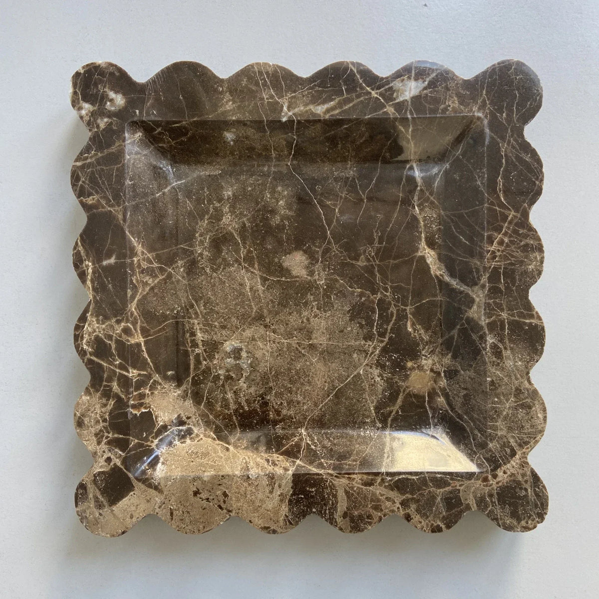 Scalloped Marble Dish