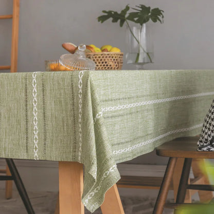 Striped Linen Tablecloth