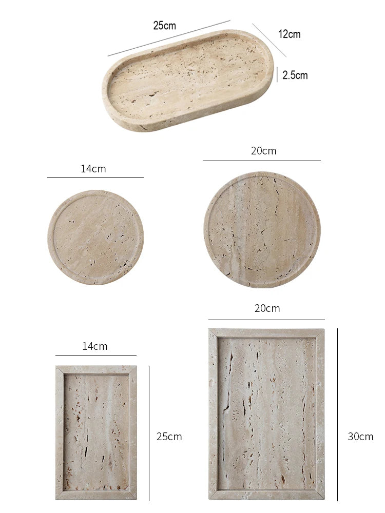 Travertine Catch-All Tray