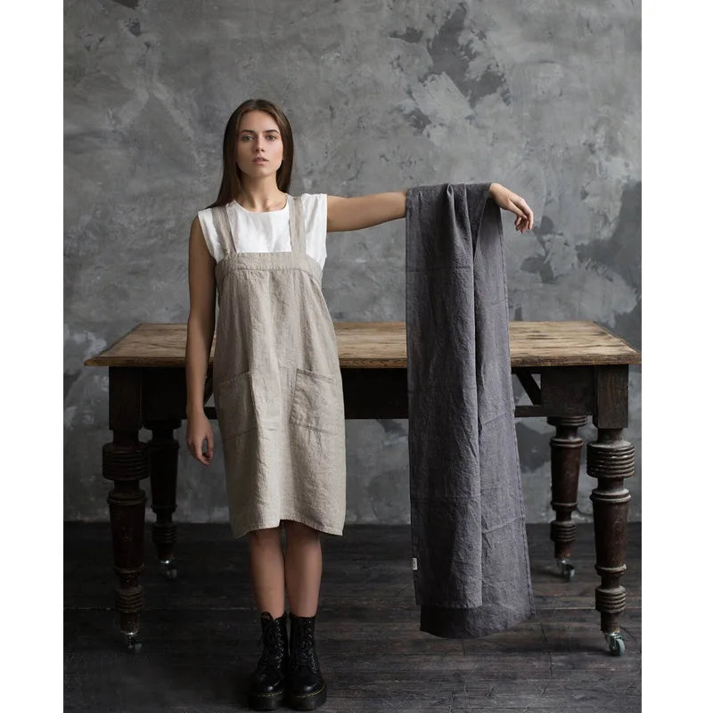 Stone-Washed Linen Table Runner