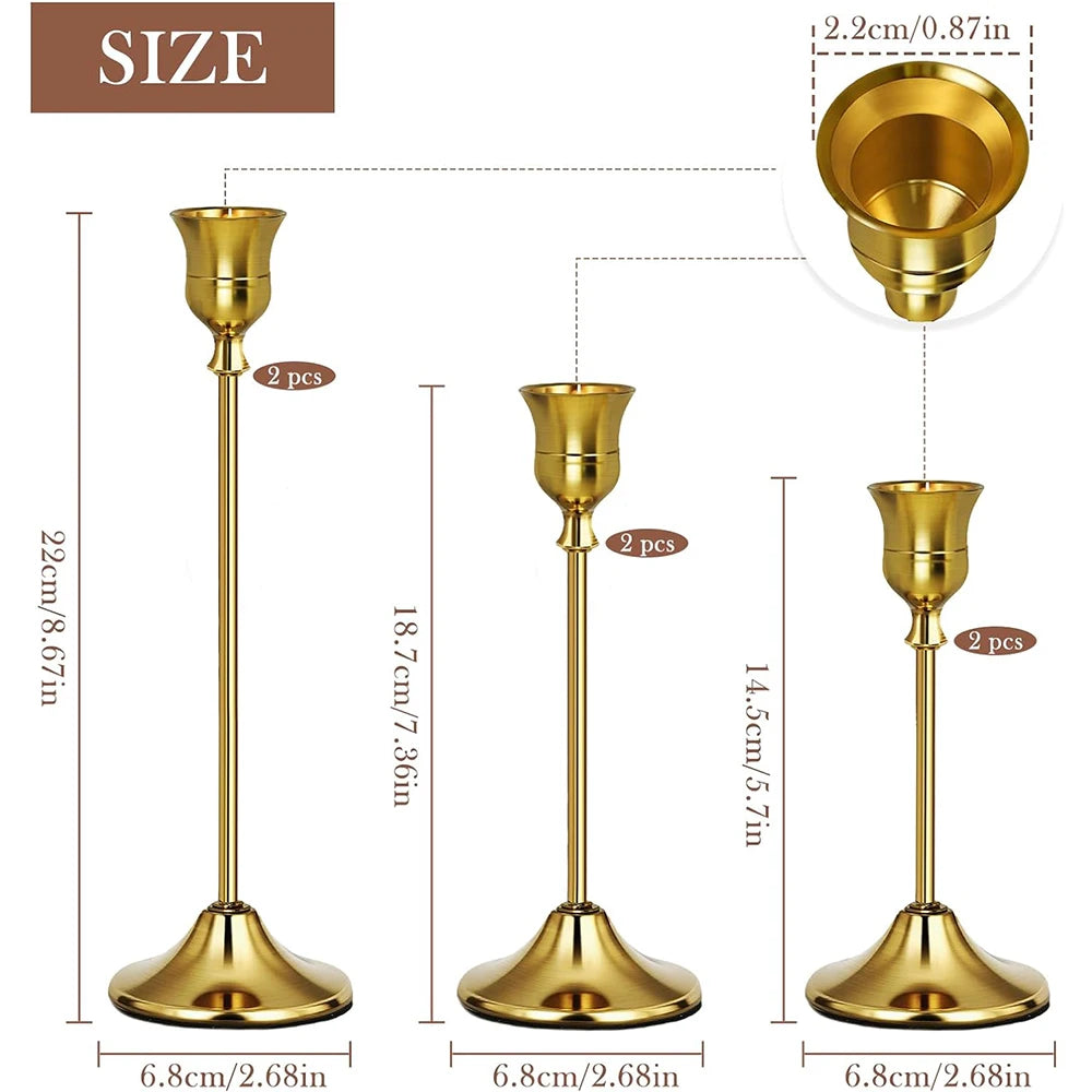 Gold Taper Candle Holders