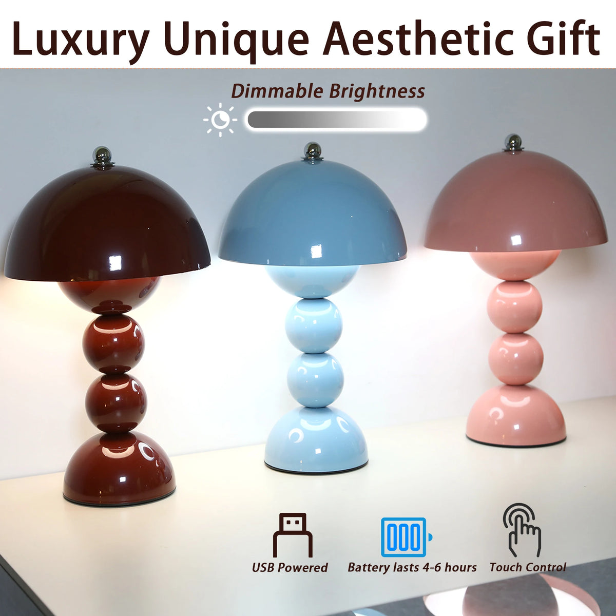 Cordless Mushroom Lamp