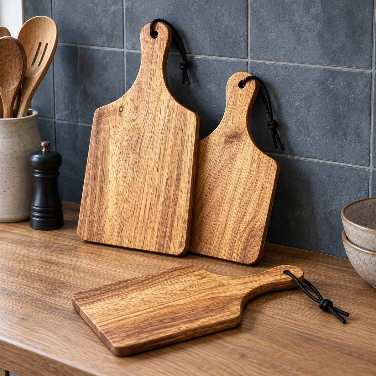 Mini Acacia Boards, Set of 3 — alternate setting